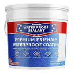 Waterproof Sealant - 2 Gallon, White, Multi-Surface Leak Repair Coating, Indoor & Outdoor Polyurethane Waterproof Coating, Crack & Leak Fix, Durable Water-Based Rubber Sealant, Easy to Apply