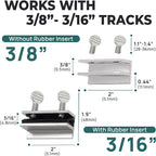 Window Locks, 15 Pack for Vertical and Horizontal Windows, Sliding Locks, Adjustable Aluminum Stoppers, Window Security, No-Drill Install, Fits Tracks up to 3/16" Wide