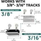 Window Locks, 10 Pack for Vertical and Horizontal Windows, Sliding Window Locks, Adjustable Aluminum Stoppers, No-Drill Install, Fits Tracks up to 3/16" Wide