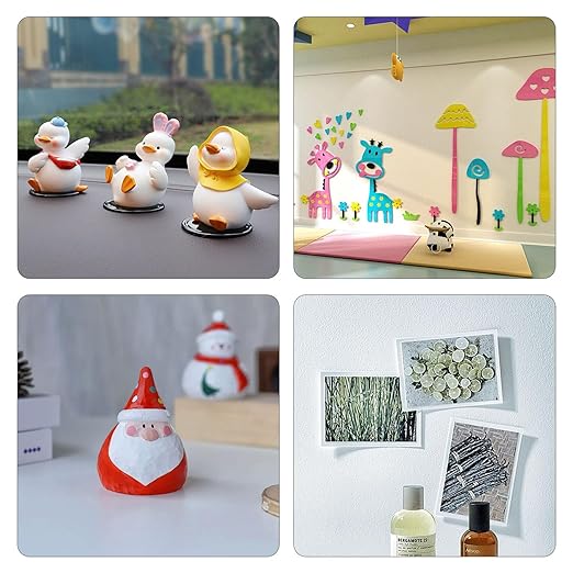 LMJIA Heavy Duty Double Sided Tape, Clear Reusable Mounting Tape Picture Hanging Adhesive Tape Removable Wall Tape Adhesive Poster Tape