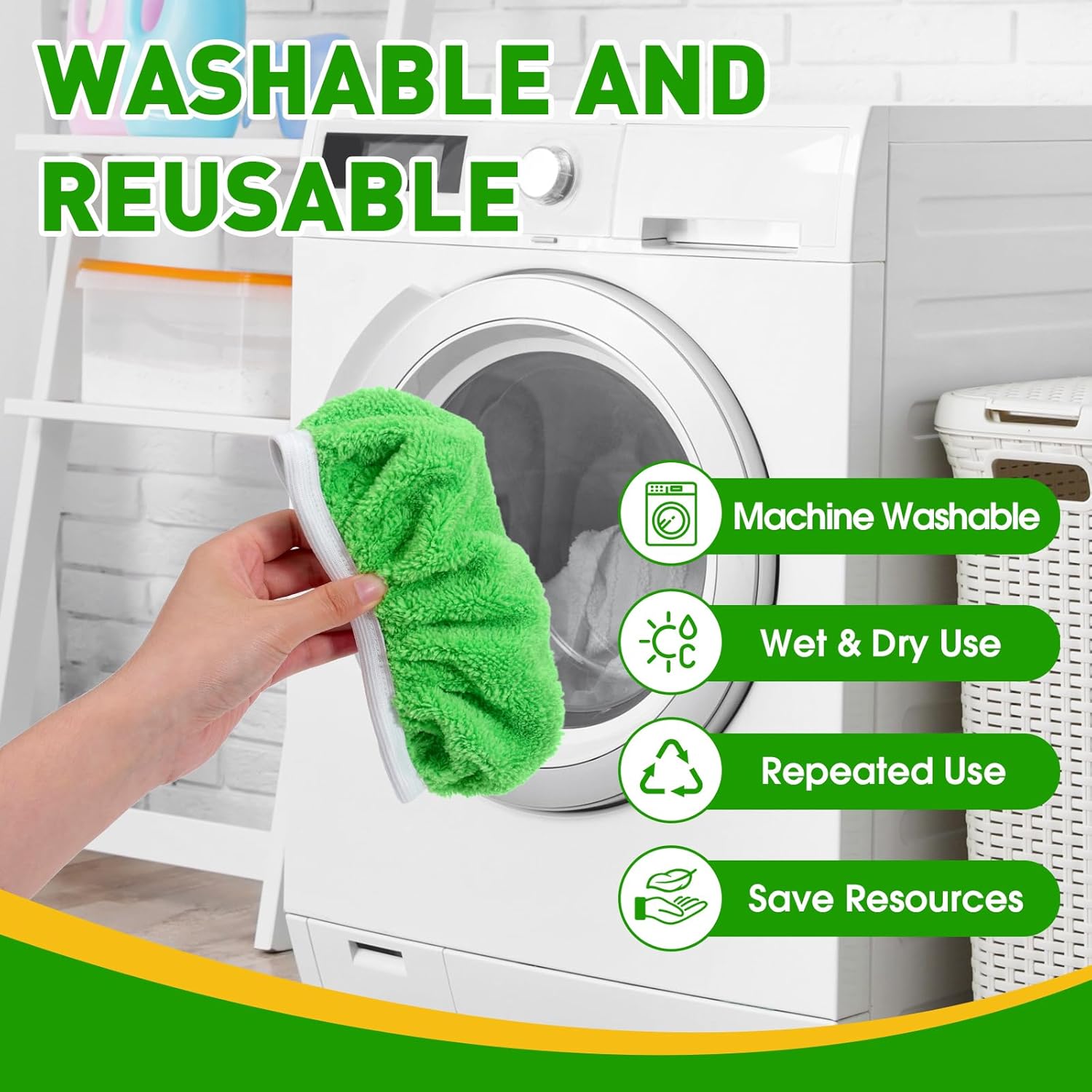 14Pcs Reusable Microfiber Mop Pads Compatible with Sweeper Mops,Dry Sweeping Cloths & Wet Mopping Pads Refills,Washable Mop Pads for Floor Cleaning