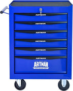 6-Drawer Steel Rolling Tool Cart with Wheels & Handle, Heavy-Duty Tool Chest Storage Cabinet for Garage and Workshop