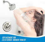 Replacement for Delta Classic 13 Series Single-Function Trim Kit, T13010 Shower Handle, Fit Delta Shower Valve R10000 Series, Brushed Nickel (Cartridge Included)