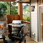 GLOBE Electric 44060 Clarence 1-Light Outdoor Indoor Wall Sconce, Oil Rubbed Bronze, Clear Glass Shade, Bulb Included