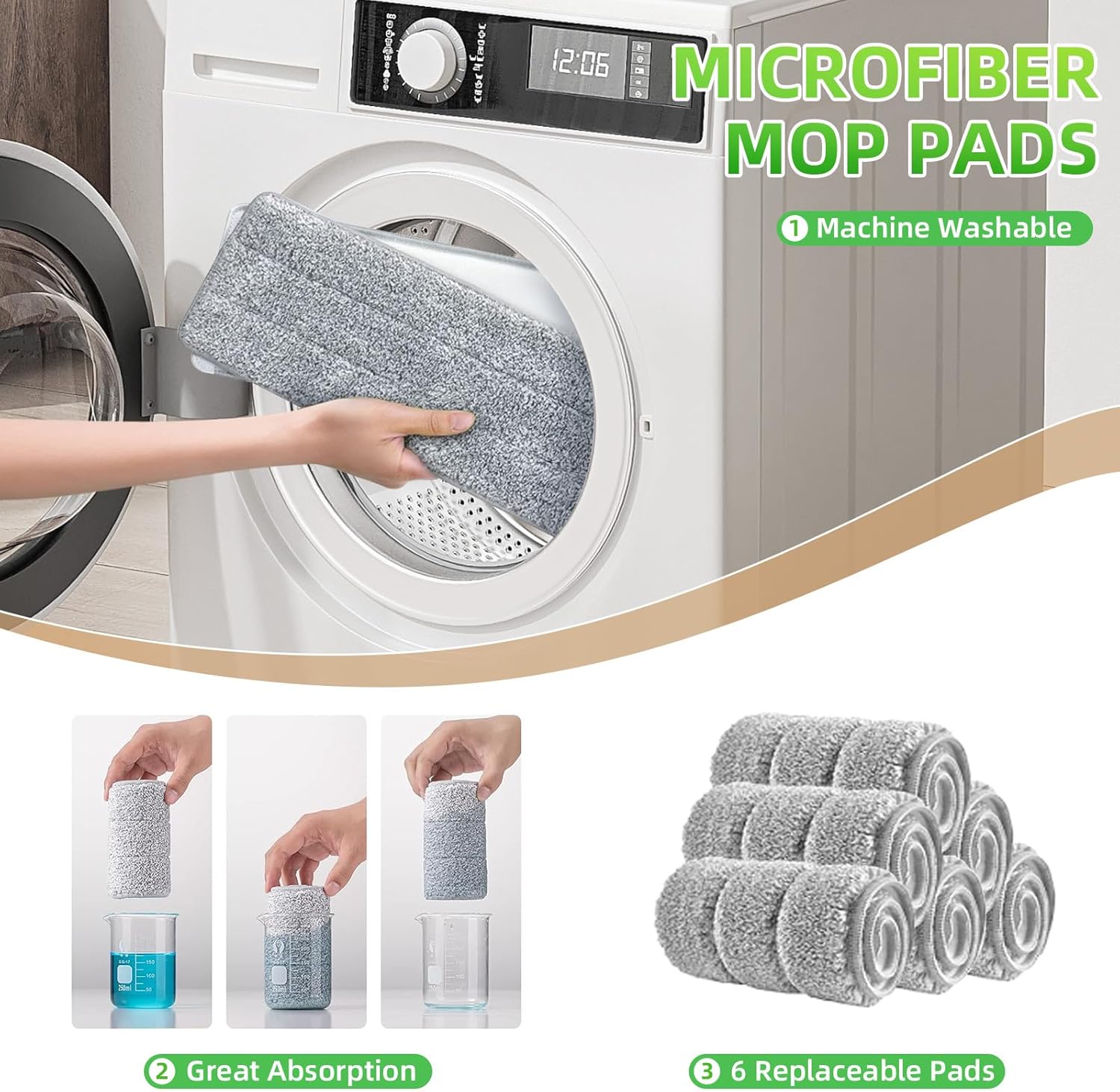 Plastic Mop and Bucket Set: Mop with Wringer for Vinyl Plank Floors Wall Mop Cleaner with Long Handle for Bathroom Walls for Women