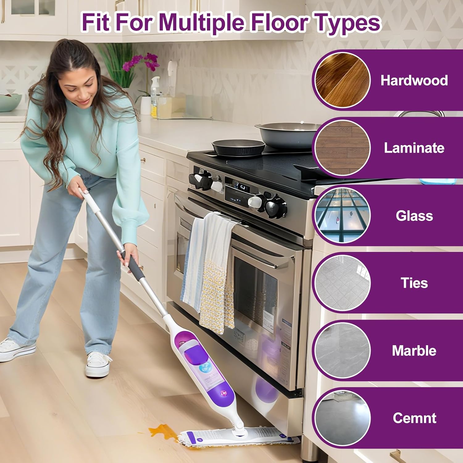 32 Pack Disposable Mop Pads for Swiffer Power Mop, Thickened 14-Layer，Multi-Surface PowerMop Refills Replacement Mopping Pad for Floor Cleaning，Non-Washable & Unscented,Quick-Absorb，No Residue