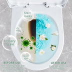 Toilet Bowl Cleaner Powder - Self-Activating Toilet Cleaner for Stubborn Stains & Limescale, Deep Cleaning Foam with Jasmine Fragrance, Safe Toilet Cleaning Supplies (4 Packs × 3 oz)