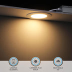 TORCHSTAR 4 Inch Slim LED Recessed Lighting with Junction Box, CRI90 Dimmable 9W Ultra-Thin Recessed Light, 3000K Warm White, 800LM Basic Series LED Downlight, ETL & ES & FCC, Pack of 6