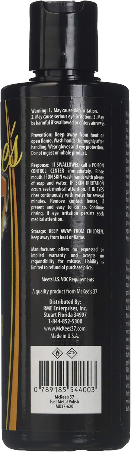 McKee's 37 MK37-620 Fast Metal Polish, 8 oz.