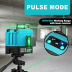 Laser Level 360 Self Leveling, 165Ft Line Leveling Tools, 3x360 Rechargeable Laser Level for Picture Hanging/Construction Tools/Project/Renovation/Floor/Tile, Durable Leveler Tool