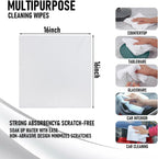 Tricol Clean Microfiber Cleaning Cloth, 16in*16in, 12 Pack Ultra-Thick Cleaning Rags, Super Absorbent, Lint Free & Streak Free Cleaning Towels for Car, House, Kitchen, Office