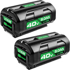 8000mAh Replacement Battery for Ryobi 40V Battery OP4015 OP4050A OP4040 OP4050 OP40201 Compatible with Ryobi 40V Cordless Power Tools (2pack)