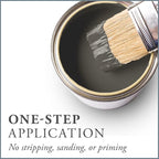 AMY HOWARD AT HOME Chalk-Based One Step Paint for Furniture, Cabinetry, Decor, Finish, and More | No Stripping, Sanding, or Priming | Dark Base | 32 Ounce | Graphite