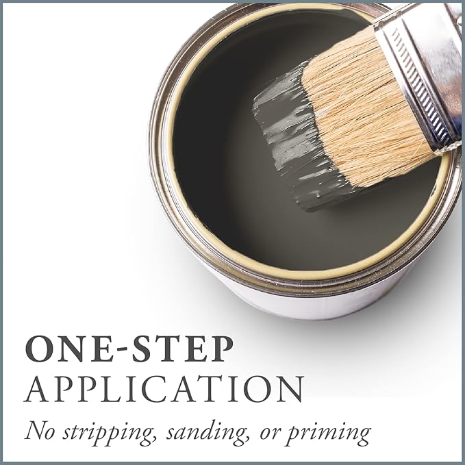 AMY HOWARD AT HOME Chalk-Based One Step Paint for Furniture, Cabinetry, Decor, Finish, and More | No Stripping, Sanding, or Priming | Dark Base | 32 Ounce | Graphite