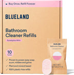 BLUELAND Bathroom Cleaner, 10-Pack Refill, Eucalyptus Mint Scent, Eco-Friendly Cleaning Supplies, 10x 24 Fl oz