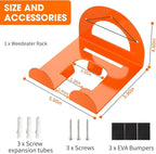 Weed Eater Hanger, Garage Organizer Trimmer Rack Wall Mount, Garden Power Tool Holder Garage Hooks for Grass Trimmer, Hedge Trimmer, Leaf Blower and Chainsaw Storage, 1 Pack