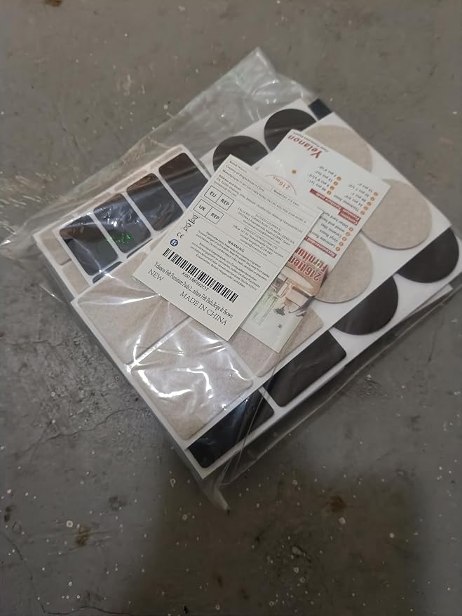 Yelanon Felt Furniture Pads for Hardwood Floors -216 Pcs Premium Felt Pads for Chair Legs, Floor Protectors for Furniture, Beige & Brown