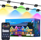 ASAHOM Permanent Outdoor Lights Pro S108D, 200FT with 144 RGBCW LEDs, WLED Integration, AI Lighting, 30000 Lighting Effect Combination, IP67 Waterproof for Halloween Christmas Daily Decor, Black