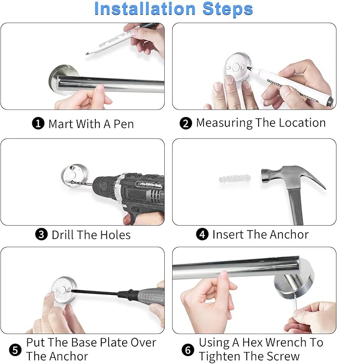 Cilee 10 Piece Chrome Bathroom Hardware Set,2 Pack 5 Piece Bathroom Accessories Set Include 24 inch,16 inch Toilet Paper Holder, Towel bar,Towel Ring,Towel Hook,Stainless Steel Wall Mounted