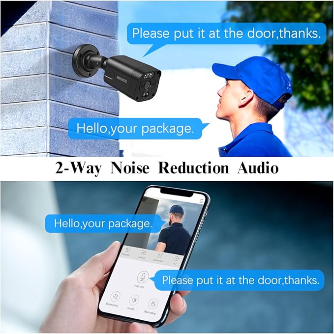4K/8.0 Megapixel & 130° Ultra Wide-Angle 2-Way Audio PoE Outdoor Home Security Camera System Wired Outdoor Video Surveillance IP Cameras System DVR System