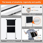 2 Step Ladder,Aluminum Ultra Thin Folding Step Stool,400 Lbs Capacity with Anti-Slip Sturdy and Wide Pedal,Closet Step Ladder for Home,Kitchen and Office,Space Saving (Silvery White, 2-Step)