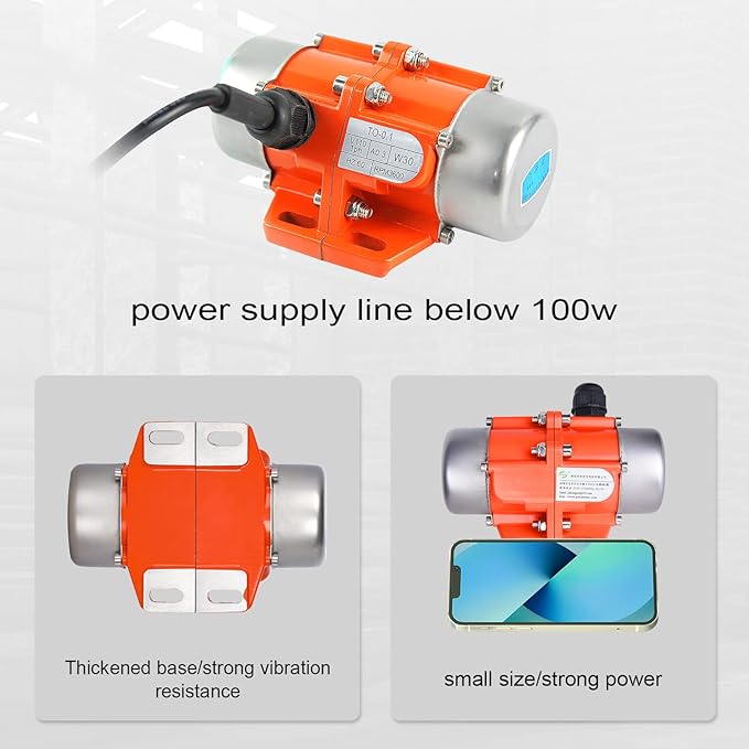 Vibration Motor 30W Concrete Vibrator AC Single Phase 110V 30W-100W 3600Rpm Industrial Vibrating Tool For Sand Shaker Table With US Power Plug
