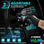 Cordless Impact Wrench 1/2 inch for Makita 18V Battery, Impact Wrench 950Ft-lbs High Torque Brushless Electric Impact Gun, Power Impact Driver with 3-Mode Speed, LED Work Light(no battery)
