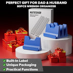 80PCS Modular Wrench Organizer Wrench Holder - Wrench Tool Organizers for Tool Drawer Storage, Wrench Storage Set with Metric & SAE Label, Wrench Rack Tool Gift for Professional Mechanics Men, Blue