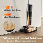 DREAME H14 Pro Wet Dry Vacuum Cleaner, 180° Lie-Flat Vacuum Mop, 140°F Washing and Fast Hot Air Drying, Powerful 18kPa Suction Floor Cleaner Machine, Easy GlideWheel Movement, Smart App Control