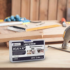 Lag Screws 5 Inch, 25PCS Heavy Duty Construction Screw, Structural Wood Screw #14 x 5, Rust Resistant, Washer Head, Black Coated Exterior Wood/Lag Screws Hex Socket Included