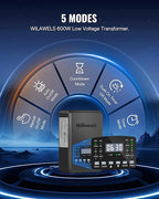 600W Low Voltage Landscape Transformer, 2 Zone Independent Control Landscape Lighting Transformer, 120VAC to 12/14V AC Low Voltage Transformer with Timer & Photocell Sensor ETL Listed D25LT06