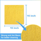 Microfiber Hand Towels,Upgraded 450gsm Ultra-Thick,Washcloths for Car and Home Polishing Washing & Detailing,Car Cleaning Interior Rags 16"x16"|Yellow 6-Pack