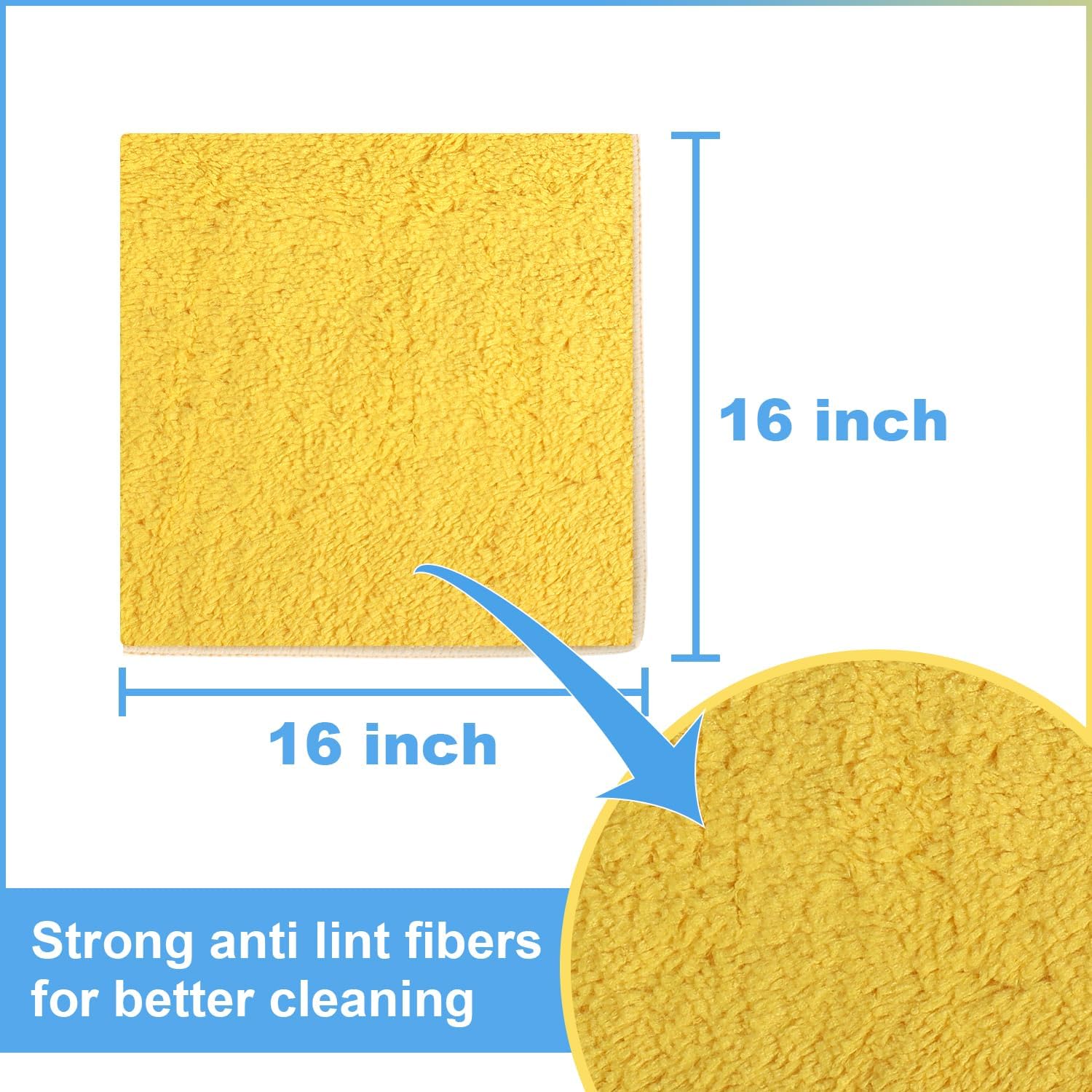 Microfiber Hand Towels,Upgraded 450gsm Ultra-Thick,Washcloths for Car and Home Polishing Washing & Detailing,Car Cleaning Interior Rags 16"x16"|Yellow 6-Pack