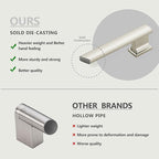 6 Pack 8-1/2 Inch Length|7-1/2 inch(192mm) Hole Center Brushed Satin Nickel Kitchen Cabinet Handles, Cabinet Pulls Kitchen Cabinet Hardware, Cupboard Pulls, Drawer Handles