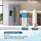 Adq747935 Water Filter for L&G Lt1000p/pc, LfxS26973s, LmxS28626s, LmwS27626s, LfxS28596s, Adq74793501, 4Pack