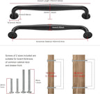 SAILING 10 Pack Cabinet Handles-6.3"/160mm Screw Spacing Matte Black Furniture Hardware Handles for Kitchen Cabinets Bedroom Dresser Wardrobe Cabinet Pulls