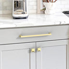 10 Pack 8.8"(224mm) Brushed Gold Cabinet Pulls Kitchen Cabinet Handles Drawer Pulls Cupboard Hardware for Cabinets