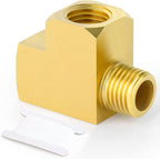 GASHER 1 Pcs Brass Tee Fitting, 1/4" FNPT x 1/4" FNPTx 1/4" MNPT Pipe Fittings