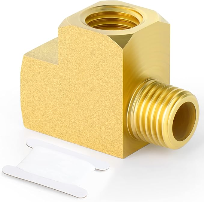 GASHER 1 Pcs Brass Tee Fitting, 1/4" FNPT x 1/4" FNPTx 1/4" MNPT Pipe Fittings