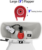 Korky 3070BP Large 3" 2X High Performance Universal Toilet Flapper, Red (Pack of 6)