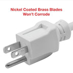 Clear Power 15 ft (2-Pack) Indoor/Outdoor Extension Cord 16/3 SJTW, White, Water, Weather Resistant & Flame Retardant, 3 Prong Grounded Plug, CP10206X2