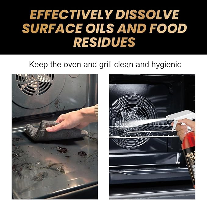 Oven And Grill Cleaner, Oven Rack & Grill Cleaner,Eliminates Thick Grease & Build Up, Odor And Grease Remover, 3.38 FL. OZ