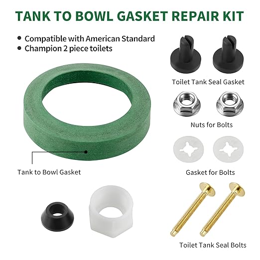 Toilet Tank to Bowl Coupling Kit, Replacement Repair Parts AS738756-0070A Fits for American Standard Champion 2 Piece Toilet, 3" Toilet Tank Gasket for Most 3 Inch Flush Valve Opening Tanks