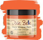 Dixie Belle Paint Company Chalk Finish Furniture Paint - Florida Orange (16oz) - Matte Bright Orange Chic Chalk Mineral DIY Furniture Paint