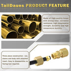 46pcs Brass Compression Tube Pipe Fittings Assortment Kit, Taiidaues 1/8" 3/16" 1/4" 5/16" 3/8" 1/2" OD Compression Union Connector & Compression Sleeves Ferrules