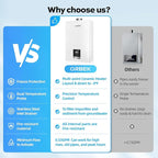 Natural Gas Tankless Water Heater - ORBEK 80,000 BTU Up to 3.6 GPM Indoor Installation - CSA Certified On-Demand Instant Hot Water Heater 3/4" NPT Connector Size