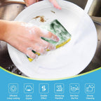 AIDEA Sponges Kitchen, Heavy Duty Scrub Sponge-24Count, Sponges for Dishes, Cellulose Dish Sponge, Scrubbing Power for Tough Messes, Cleaning Power for Non-Coated Cookware, Dishes, Pots, Pans