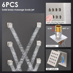 Enga Shower System with Body Jets 12 Inch Wall Mounted Rain Shower and Handheld Sprays Brass Full Body Massage Spa Jets Contain Rough-in Shower Valve, Brushed Nickel