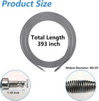 Drain Clog Remover, Spring Drain Snake with Electric Drill Connector, Metal Drain Hair Removal Tool for Sewer Kitchen Sink Bathroom Toilet Clogged Drain Auger Cleaner,1 Pcs 393.7 In 32.8 FT