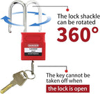 Lockout Tagout Locks - 5 Pack Blue Loto Locks, Keyed Alike Padlock OSHA Compliant Lock Out Tag Out Lock, Safety Padlocks for Electrical Lockout Tag Out Kits